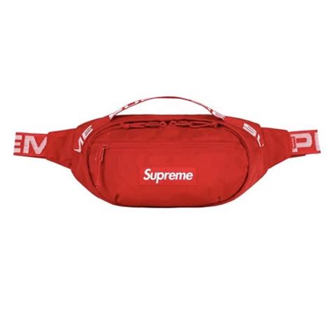 fake supreme bag red|shoulder fanny pack supreme.